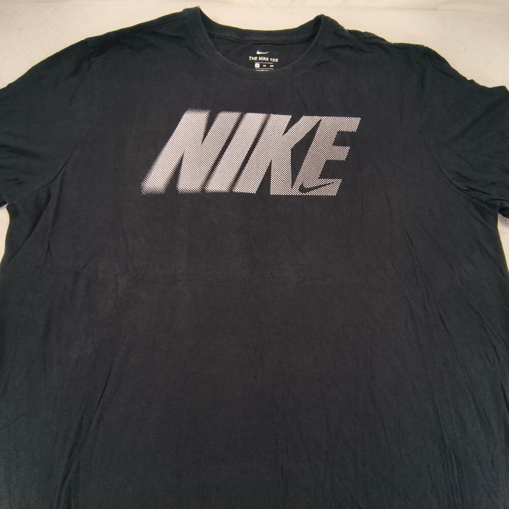 Nike Tee Casual Graphic Crew Neck Short Sleeve Shirt Mens Size 2XL Black Gray